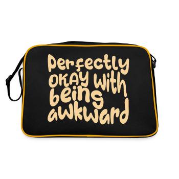 perfectly okay with being awkward, here in yellow - Retro Bag - black/gold - Back