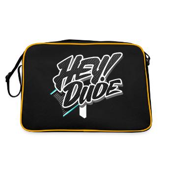 hey Kumpel - Retro Tasche - Schwarz/Gold - Hinten