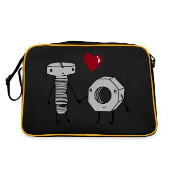 Boulon et écrou amoureux - Sac Retro - noir/or - Dos