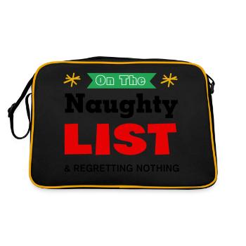 On The Naughty List & Regretting Nothing - Retro Bag - black/gold - Back