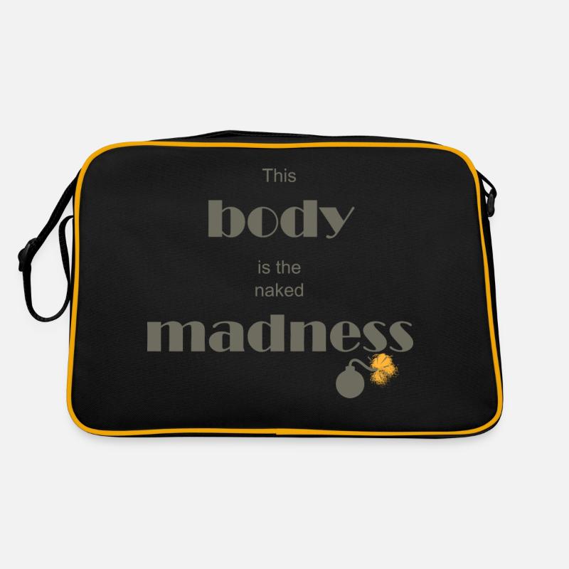 Der nackte Wahnsinn - Retro Tasche - Schwarz/Gold