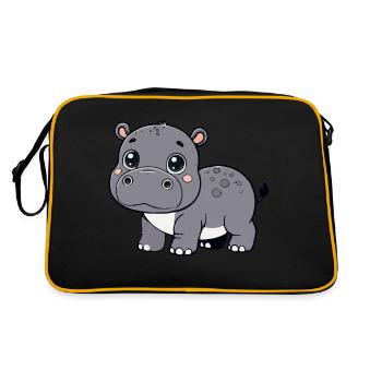 Hippopotamus child - Retro Bag - black/gold - Back