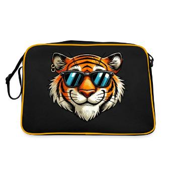 Tiger Sonnenbrille - Retro Tasche - Schwarz/Gold - Hinten