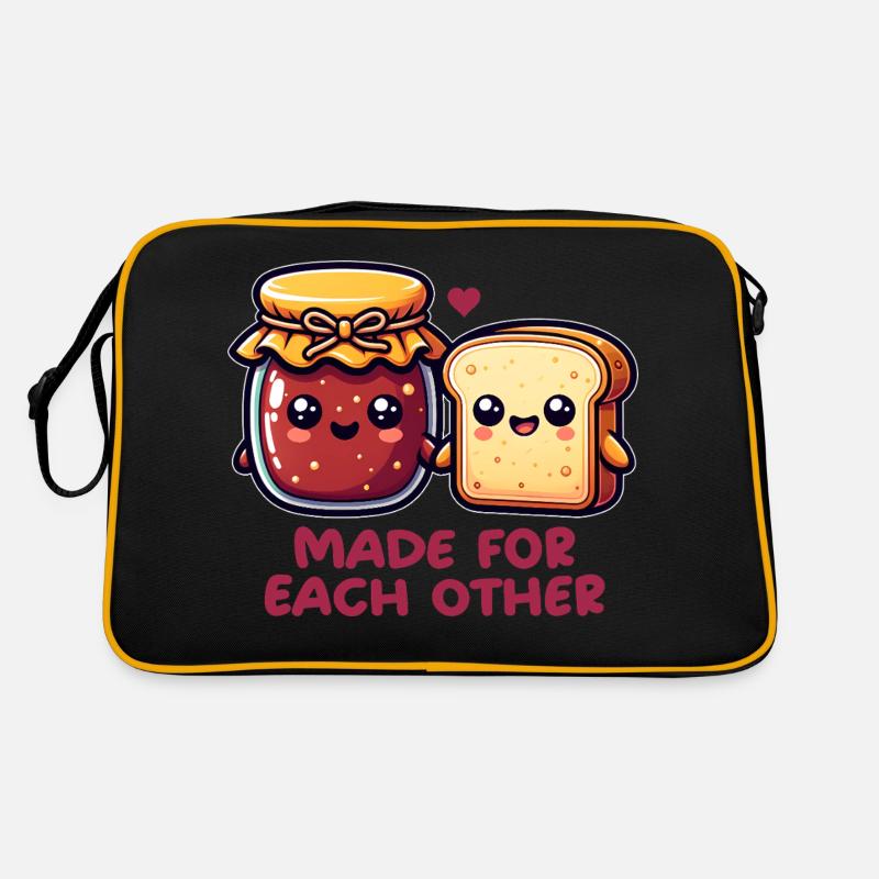 Brot und Marmelade - Retro Tasche - Schwarz/Gold