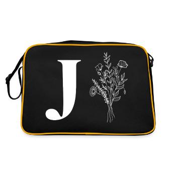 Lette j fleurs minimalistes - Sac Retro - noir/or - Dos