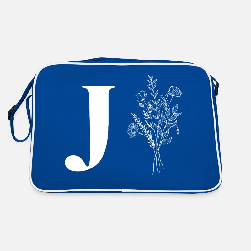 Minimalistische Blumen Retro Tasche