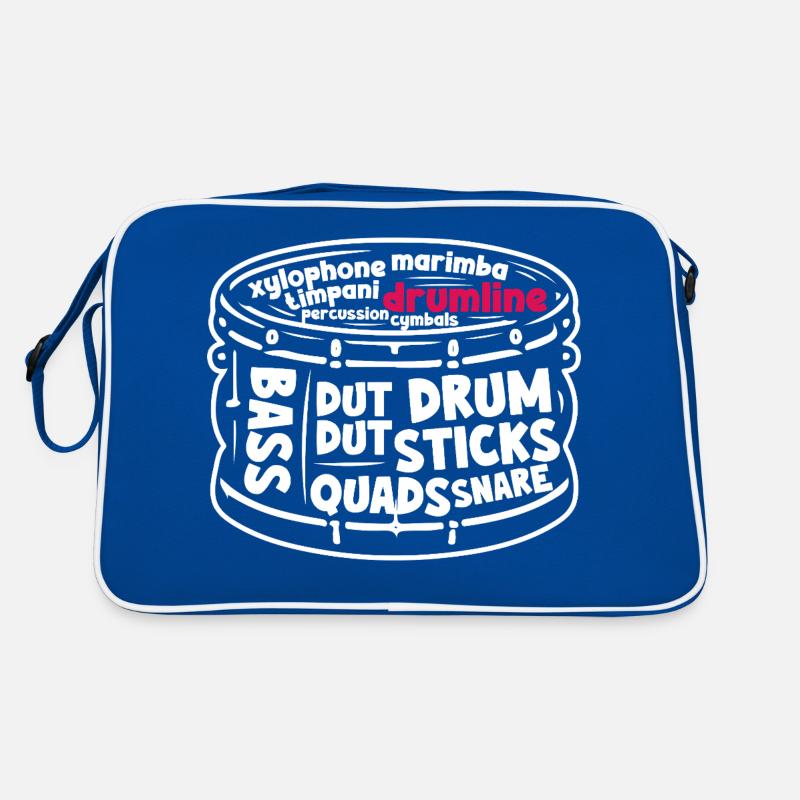 Drumline Snare Drum Marching Band Drummer Drumming Retro Bag