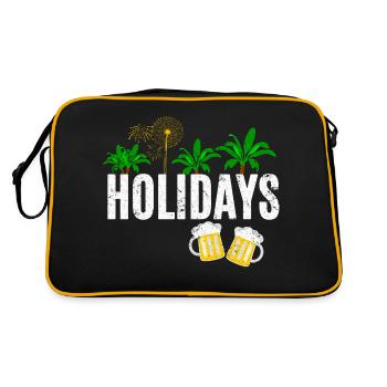 Ferien - Retro Tasche - Schwarz/Gold - Hinten