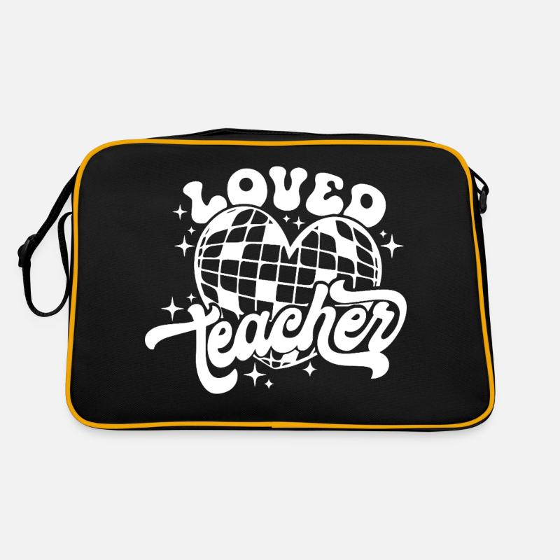 Geliebte Lehrerin Herz Disco Kunst Retro Tasche