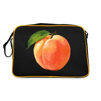 Pfirsich - Retro Tasche - Schwarz/Gold - Hinten