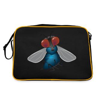 fliege - Retro Tasche - Schwarz/Gold - Hinten