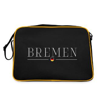 Bremen, Germany Elegance Style Design T-Shirt - Retro Bag - black/gold - Back