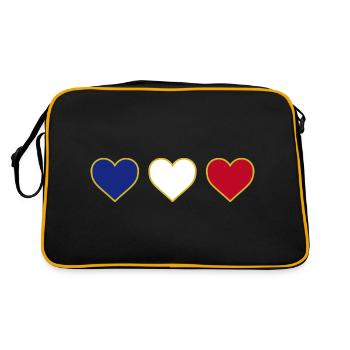 J’aime le cœur de la France - Sac Retro - noir/or - Dos