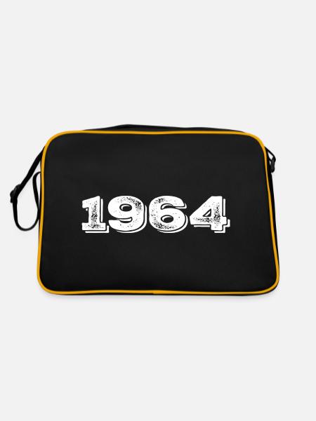 Geburtstagsgeschenk 1964 - 1964 - Retro Tasche - Schwarz/Gold - Hinten