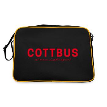 Cottbus T-Shirt – For real fans - Retro Bag - black/gold - Back