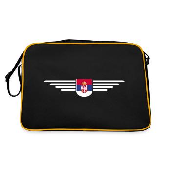 Design Serbie – Fierté et passion - Sac Retro - noir/or - Dos
