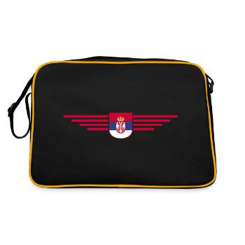 Design Serbie – Fierté et passion - Sac Retro - noir/or - Dos