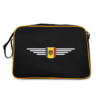 Moldova T-Shirt – Proud of Moldova - Retro Bag - black/gold - Back