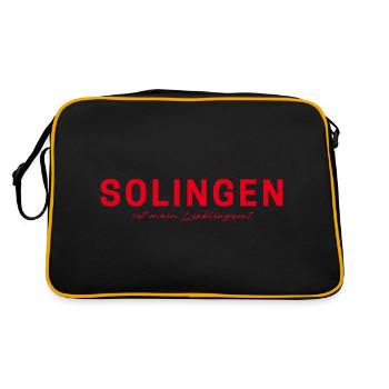 Solingen T-Shirt – Perfect for fans of the Klingensta - Retro Bag - black/gold - Back