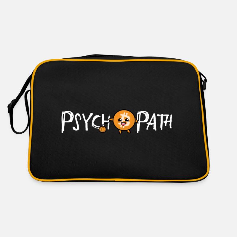 Bitcoin Psychopath - Retro Tasche - Schwarz/Gold