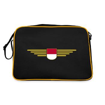Indonesia Jakarta Fan Outfit Design T Shirt - Retro Bag - black/gold - Back