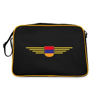 Armenia Merchandise – Experience Culture - Retro Bag - black/gold - Back