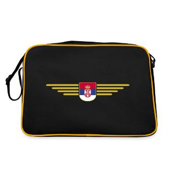 Design Serbie – Fierté et passion - Sac Retro - noir/or - Dos