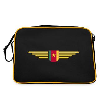Cameroon Design – Fierté et diversité - Sac Retro - noir/or - Dos
