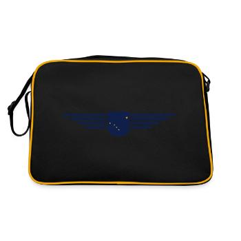 Alaska Fan T-Shirt – USA Style - Retro Bag - black/gold - Back