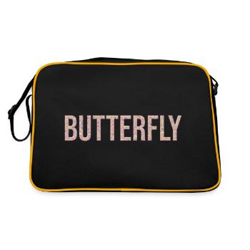 Butterfly Butterfly 3D Marble Texture - Retro Bag - black/gold - Back