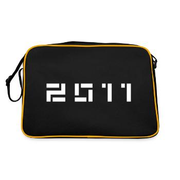 Geburtsjahr Geburtstag Born In - Made in 2011 - Retro Tasche - Schwarz/Gold - Hinten