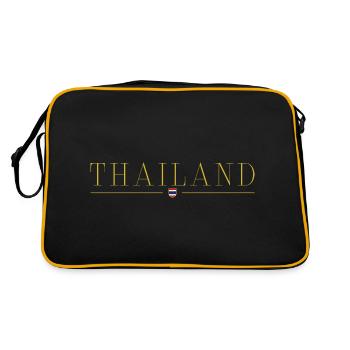 J’aime la Thaïlande, T-shirt design de style élégance - Sac Retro - noir/or - Dos