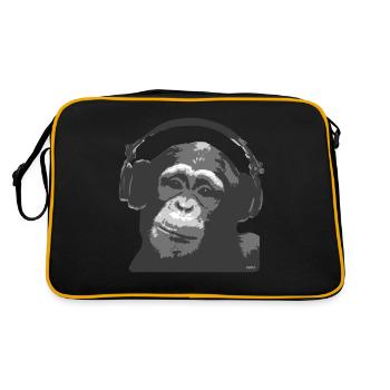 DJ MONKEY by wam - Sac Retro - noir/or - Dos