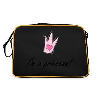 Je suis une princesse! - Sac Retro - noir/or - Dos