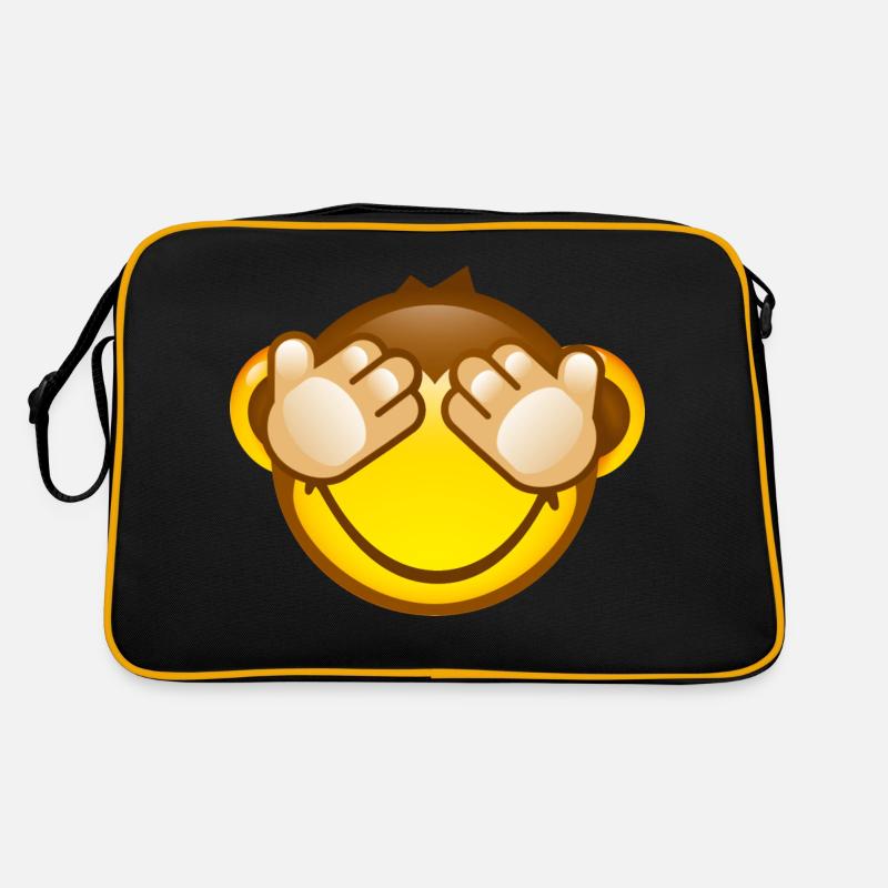 Smiley Monkey No Seeing Retro Tasche