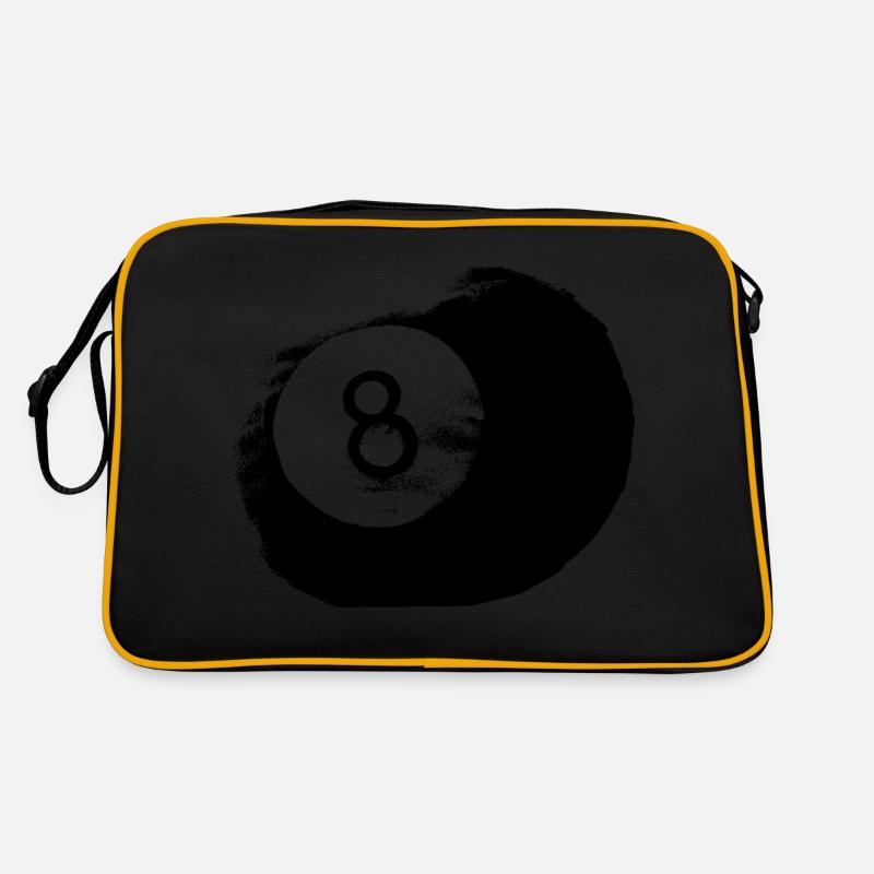 Billardkugel - Retro Tasche - Schwarz/Gold