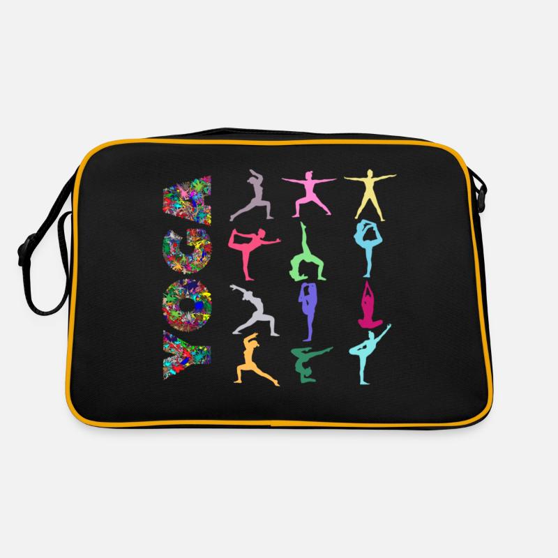 Exercices de yoga - Sac Retro - noir/or