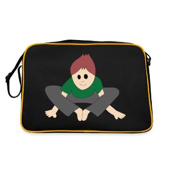 Yoga pose the turtle - Retro Bag - black/gold - Back