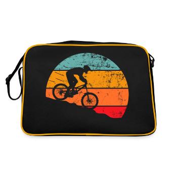 VTT cycliste Downhill Retro - Sac Retro - noir/or - Dos