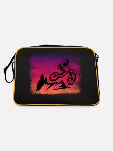 Downhill VTT simple trail - Sac Retro - noir/or - Dos