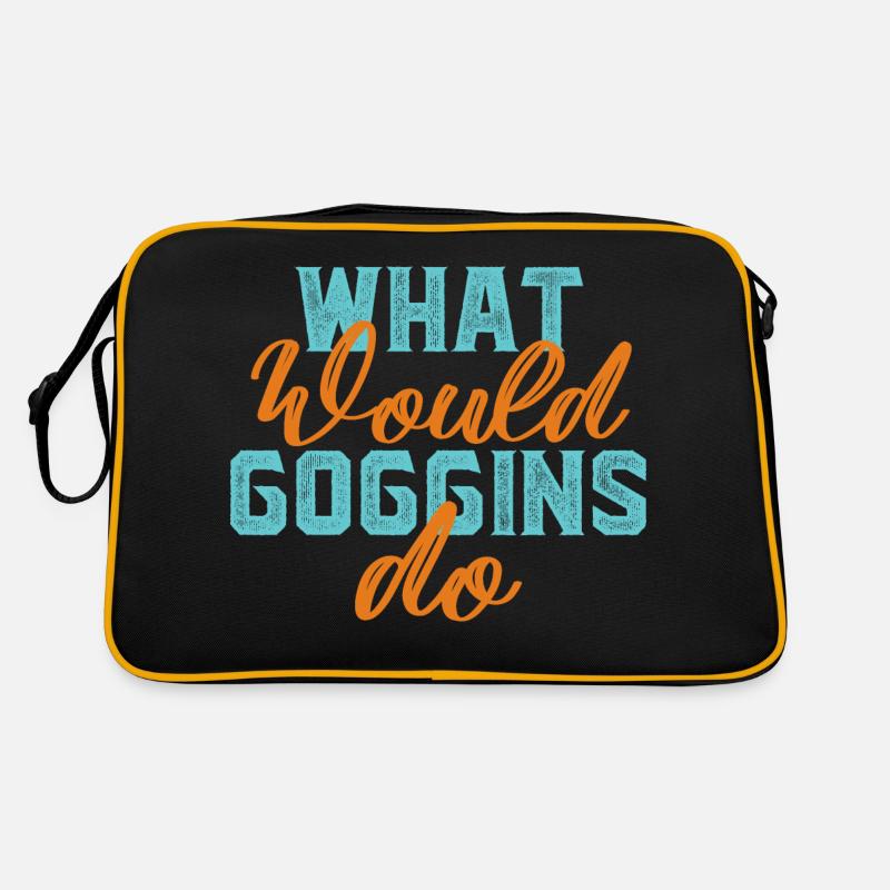 What would Goggins do - Retro Tasche - Schwarz/Gold