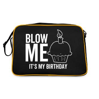 Blow Me It's My Birthday - Retro Bag - black/gold - Back