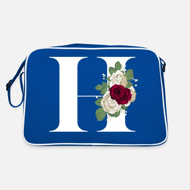 lettre H fleuris Sac Retro