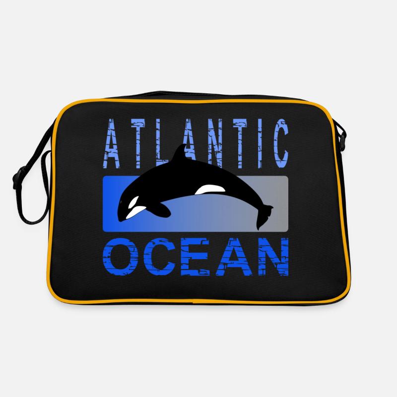 Atlantischer Ozean - Retro Tasche - Schwarz/Gold
