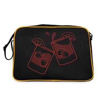 Cocktail Gläser - Retro Tasche - Schwarz/Gold - Hinten