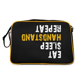 manger dormir handstand répéter - Sac Retro - noir/or - Dos