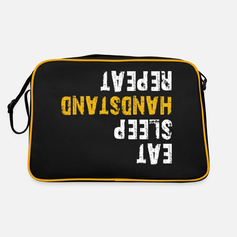 eat sleep handstand repeat Retro Bag