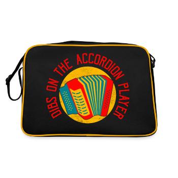 Dibs On The Accordion Player Polka Music - Retro Bag - black/gold - Back