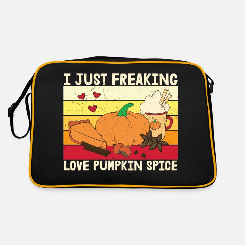 I Just Freaking Love Pumpkin Retro Bag