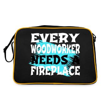 logging joke job blogger humor - Retro Bag - black/gold - Back